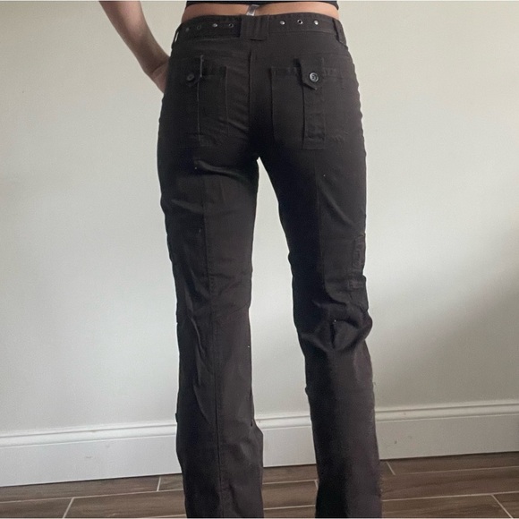 Brown Cargo Pants thrifted in Europe - Picture 2 of 4